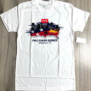 TYR Unisex Pro Swim Series 2019 Knoxville TN Short Sleeve Tshirt White - Medium